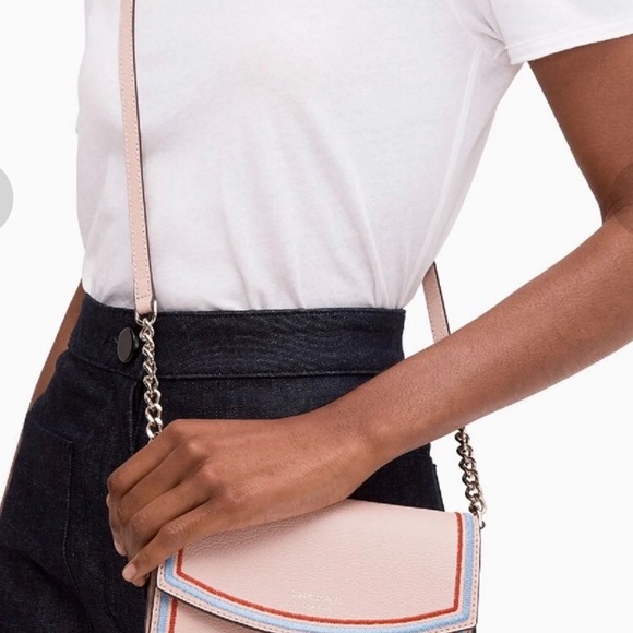 Kate Spade Eva Embroidered Wallet On A Chain - Picture 4 of 7